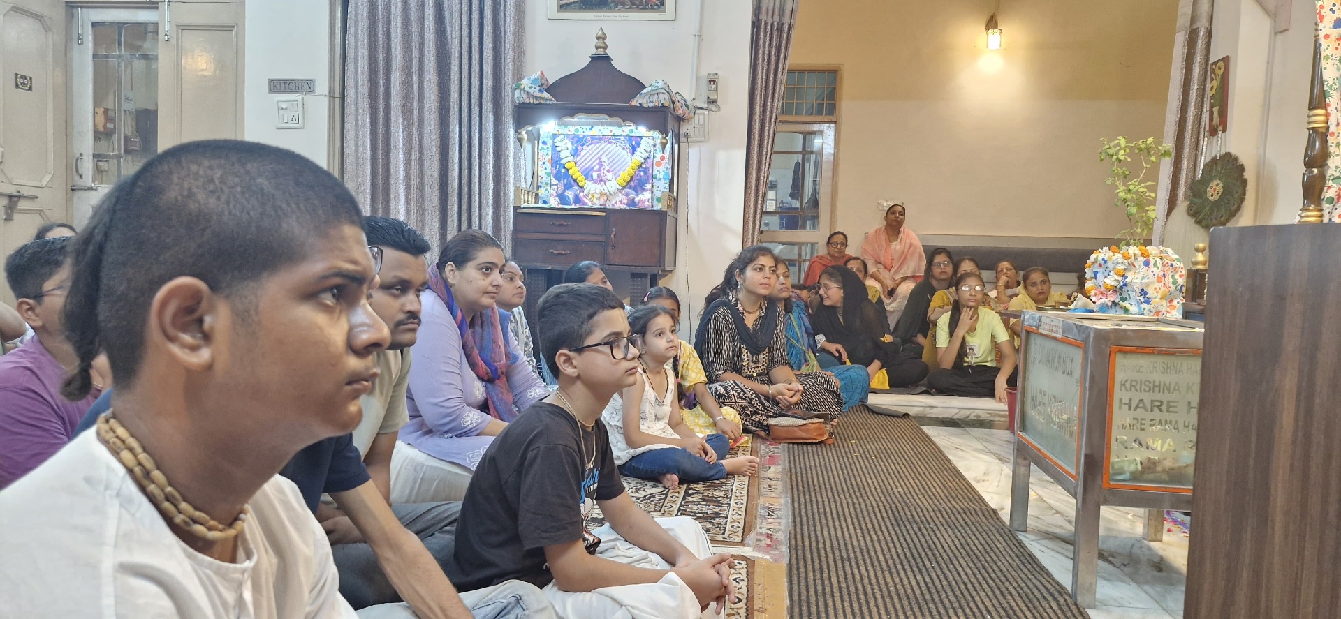 Sunday program at the temple
